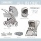 Bebecar Minipop Trio 3 in 1 Travel System + Lie Flat Car Seat & FREE Bag, Silver Grey