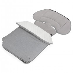 Bebecar Fleece Lined Footmuff, Silver Grey