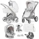 Bebecar Minipop Trio 3 in 1 Travel System + Lie Flat Car Seat & FREE Bag, White Delight