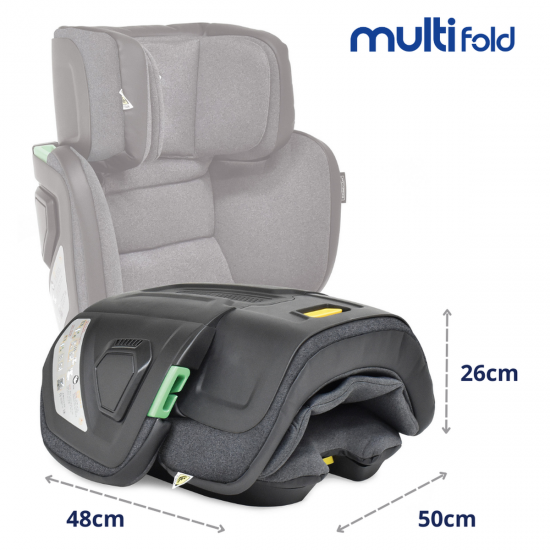 Bebecar Multi Fold i-Size Car Seat 100-150cm, 4-12 Years, Black/Grey