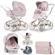 Bebecar Stylo Class+ Pram + Lie Flat Car Seat Travel System, Raincover & FREE Bag, Rose Pink