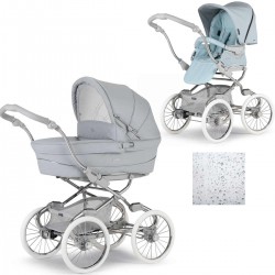 Bebecar Stylo Class+ 2 in 1 Pram + Raincover & FREE Bag, Sky Blue