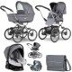 Bebecar Stylo Class+ Pram + Lie Flat Car Seat Travel System, Raincover & FREE Bag, Stormy Grey