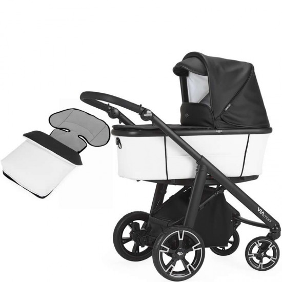 Bebecar Via Cross Magic Combination Pram + Raincover, LA3 Kit & FREE Footmuff, Tuxedo