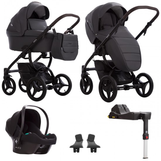 Bebetto Luca Pro 3 in 1 + Isofix Base Travel System Bundle, PRO 33 Black