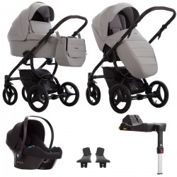 Bebetto Luca Pro 3 in 1 + Isofix Base Travel System Bundle, PRO 34 Grey