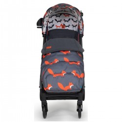 Cosatto Woosh 3 Charcoal Mister Fox Stroller with Footmuff