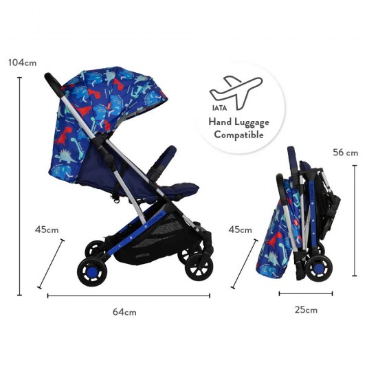 Cosatto Yo! Compact Stroller - Dino Bright