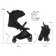 Cosatto Yo! Compact Stroller Travel Lite Bundle - Silhouette