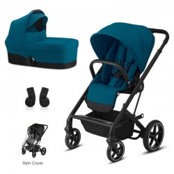 Cybex Balios S Lux 4 Piece Pram Bundle, River Blue