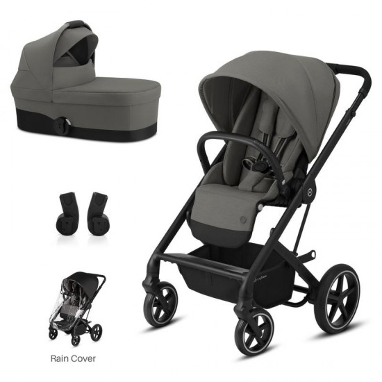 Cybex Balios S Lux 4 Piece Pram Bundle, Soho Grey