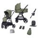 Didofy Stargazer 9 Piece Pram and Pushchair Bundle, Olive