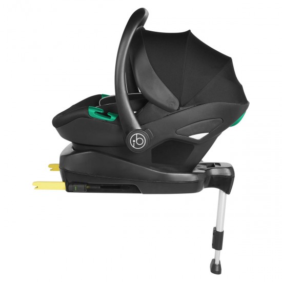 Ickle Bubba Venus Prime Jogger Stroller i-Size Travel System Bundle with Isofix Base, Black