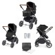 Ickle Bubba Cosmo 2 in 1 Pram Bundle, Black