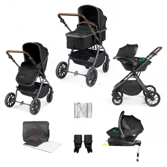 Ickle Bubba Cosmo All in One Stratus i-Size Travel System Bundle, Black