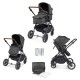 Ickle Bubba Cosmo 2 in 1 Pram Bundle, Graphite Grey