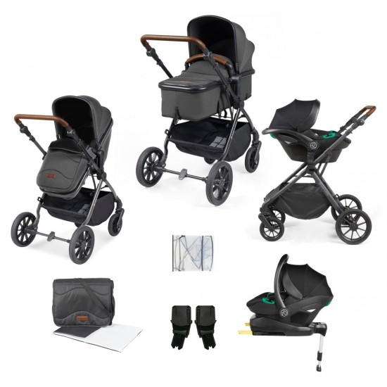 Ickle Bubba Cosmo All in One Stratus i-Size Travel System Bundle, Graphite Grey