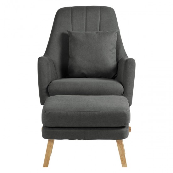 Ickle Bubba Eden Deluxe Nursery Chair, Charcoal Grey