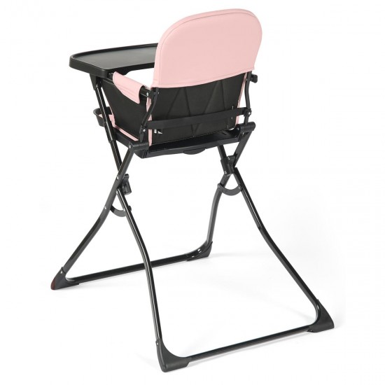 Ickle Bubba Flip Magic Fold Highchair, Blush Pink