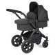 Ickle Bubba Stomp Luxe 2 in 1 Pram Bundle, Charcoal Grey / Black