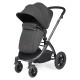 Ickle Bubba Stomp Luxe 2 in 1 Pram Bundle, Charcoal Grey / Black