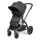 Ickle Bubba Stomp Luxe 2 in 1 Pram Bundle, Charcoal Grey / Black