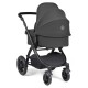 Ickle Bubba Stomp Luxe 2 in 1 Pram Bundle, Charcoal Grey / Black