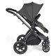 Ickle Bubba Stomp Luxe 2 in 1 Pram Bundle, Charcoal Grey / Black