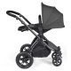 Ickle Bubba Stomp Luxe 2 in 1 Pram Bundle, Charcoal Grey / Black