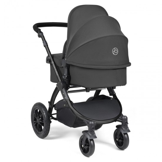 Ickle Bubba Stomp Luxe All in One Cirrus i-Size Travel System Bundle, Charcoal Grey / Black