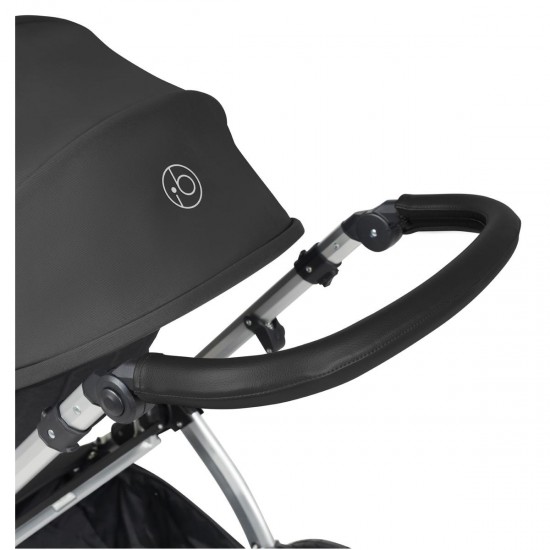 Ickle Bubba Stomp Luxe 2 in 1 Pram Bundle, Charcoal Grey / Silver