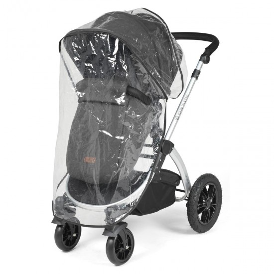 Ickle Bubba Stomp Luxe 2 in 1 Pram Bundle, Charcoal Grey / Silver