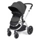 Ickle Bubba Stomp Luxe 2 in 1 Pram Bundle, Charcoal Grey / Silver