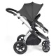 Ickle Bubba Stomp Luxe All in One Cirrus i-Size Travel System Bundle, Charcoal Grey / Silver