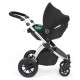 Ickle Bubba Stomp Luxe All in One Cirrus i-Size Travel System Bundle, Charcoal Grey / Silver