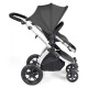 Ickle Bubba Stomp Luxe All in One Stratus i-Size Travel System Bundle, Charcoal Grey / Silver