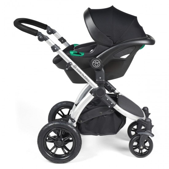 Ickle Bubba Stomp Luxe All in One Stratus i-Size Travel System Bundle, Charcoal Grey / Silver