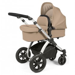 Ickle Bubba Stomp Luxe 2 in 1 Pram Bundle, Desert / Silver