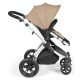 Ickle Bubba Stomp Luxe 2 in 1 Pram Bundle, Desert / Silver