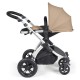 Ickle Bubba Stomp Luxe 2 in 1 Pram Bundle, Desert / Silver