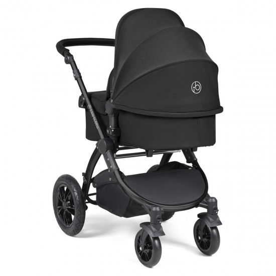 Ickle Bubba Stomp Luxe 2 in 1 Pram Bundle, Midnight / Black