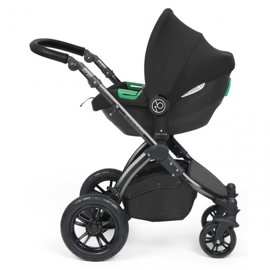 Ickle Bubba Stomp Luxe All in One Cirrus i-Size Travel System Bundle , Midnight / Black