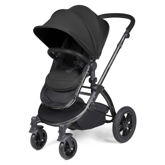 Ickle Bubba Stomp Luxe All in One Stratus i-Size Travel System Bundle, Midnight / Black