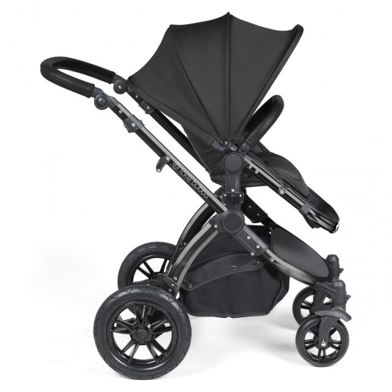 Ickle Bubba Stomp Luxe All in One Stratus i-Size Travel System Bundle, Midnight / Black