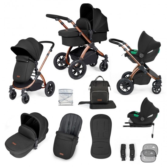 Ickle Bubba Stomp Luxe All in One Cirrus i-Size Travel System Bundle , Midnight / Bronze