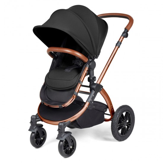 Ickle Bubba Stomp Luxe 2 in 1 Pram Bundle, Midnight / Bronze