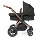 Ickle Bubba Stomp Luxe 2 in 1 Pram Bundle, Midnight / Bronze