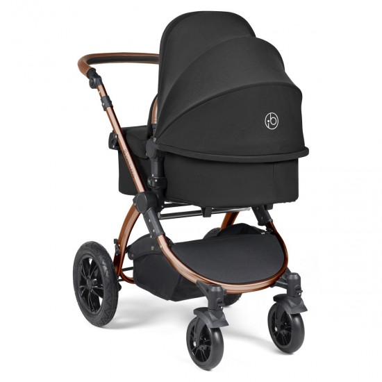 Ickle Bubba Stomp Luxe 2 in 1 Pram Bundle, Midnight / Bronze