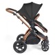 Ickle Bubba Stomp Luxe 2 in 1 Pram Bundle, Midnight / Bronze