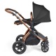 Ickle Bubba Stomp Luxe 2 in 1 Pram Bundle, Midnight / Bronze